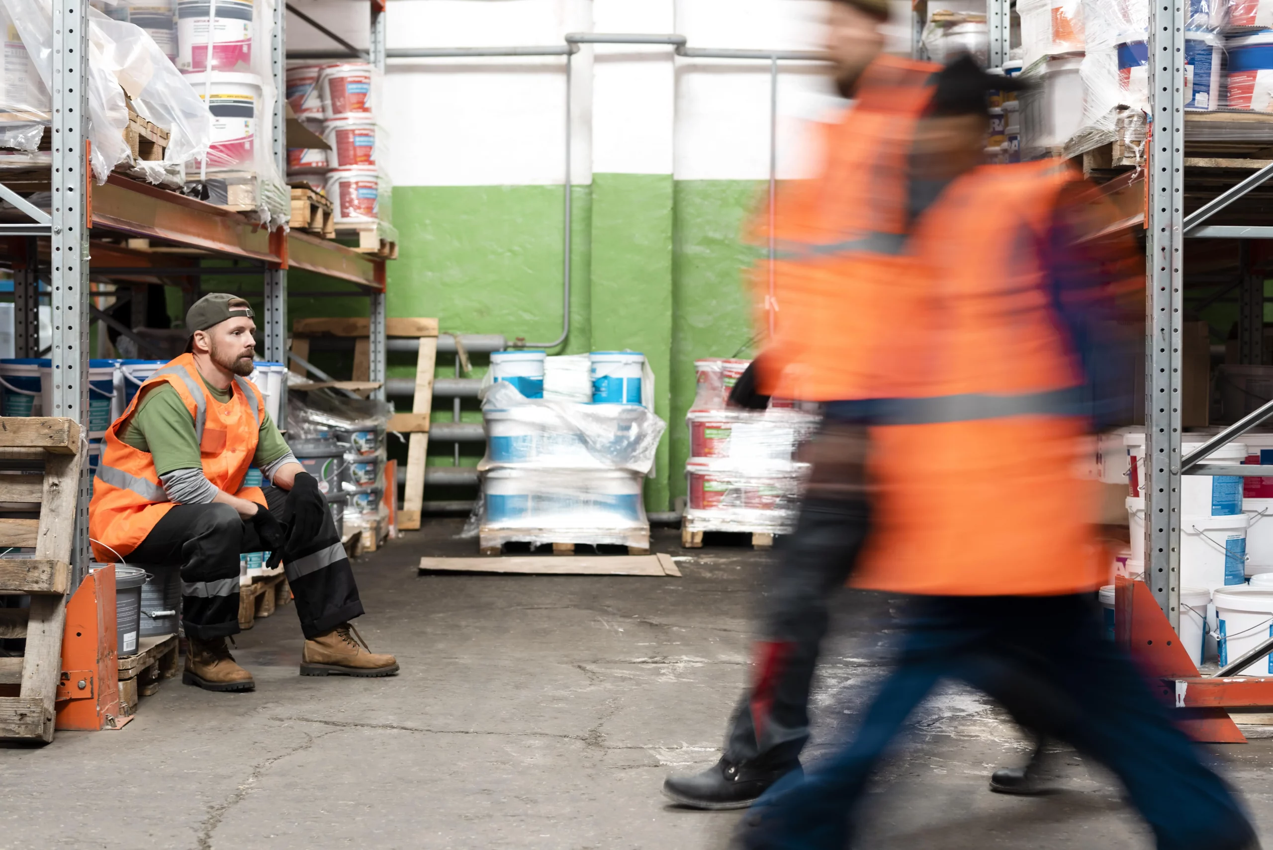 personale del magazzino logistico Fradepo al lavoro