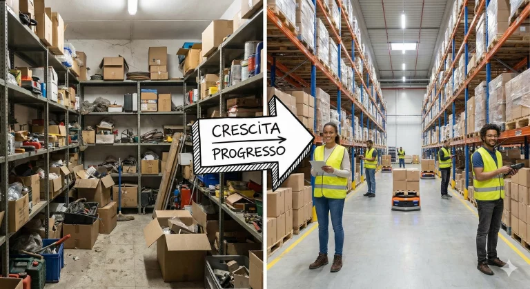 Evoluzione della logistica e-commerce da gestione manuale a outsourcing integrato e scalabile.